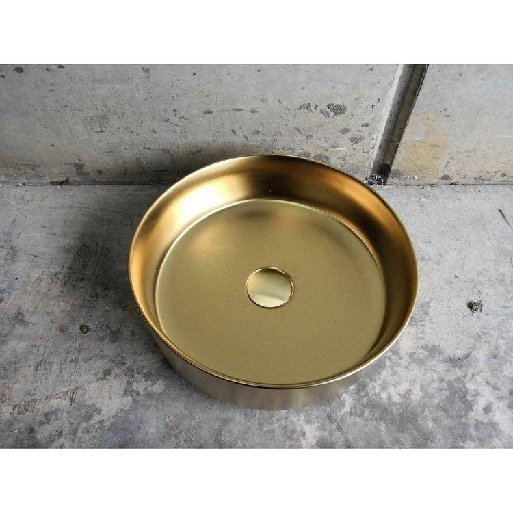 2023 Matte Black matte white matte Pink Green Gold Copper Round 360 mm Dia top counter basin porcelain sink - Magdasmall