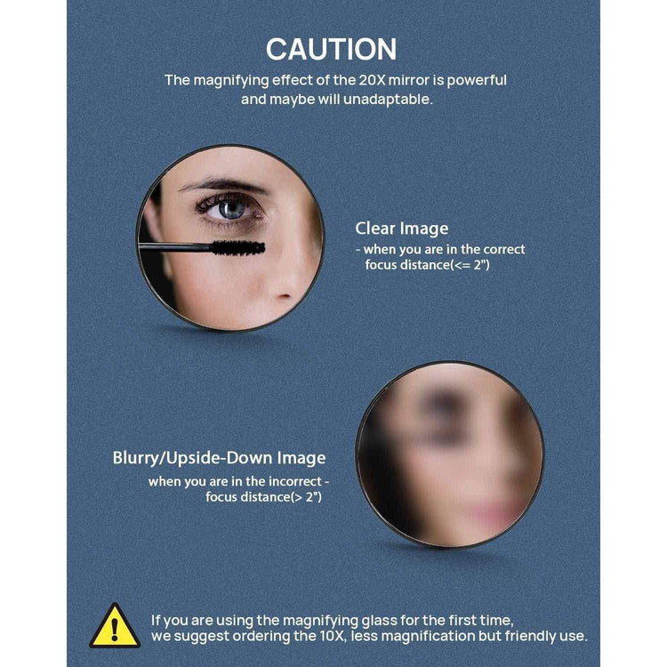 20X Magnifying Mirror and Eyebrow Tweezers Kit for Travel - Magdasmall