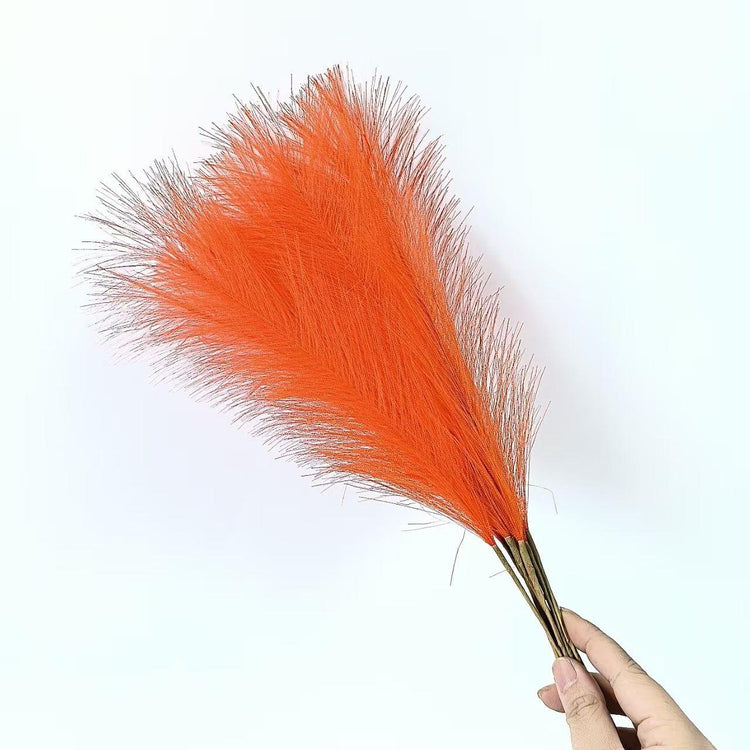20 sticks Natural Orange Pampas Grass Bouquet-21.65" Fluffy Dried Pampas for Home Decor and Events - Magdasmall