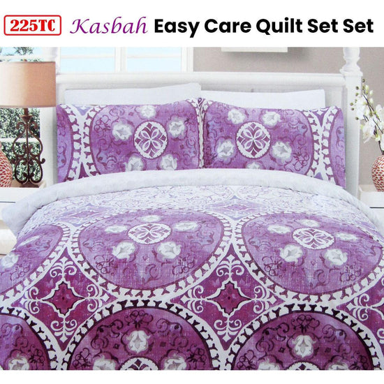 225TC Kasbah Mandala Cotton Rich Easy Care Quilt Cover Set Queen - Magdasmall