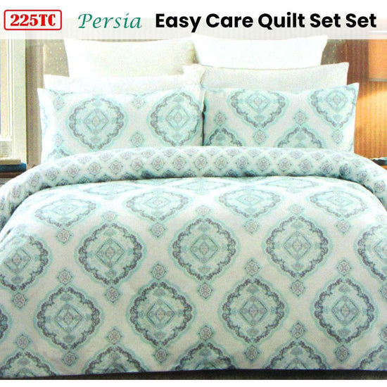 225TC Persia Cotton Rich Easy Care Quilt Cover Set King - Magdasmall