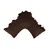 280TC Luxury Percale Ruffled V Pillowcase Chocolate - Magdasmall