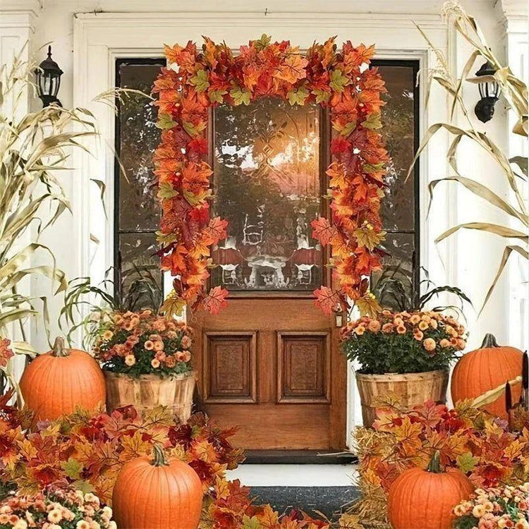 2M Artificial Fall Maple Leaf Garland - Magdasmall
