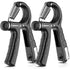 2 Pack Adjustable Hand Grip Strengthener for Hand Grip Strength and Wrist Rehabilitation (Resistance 5-60 kg) - Magdasmall