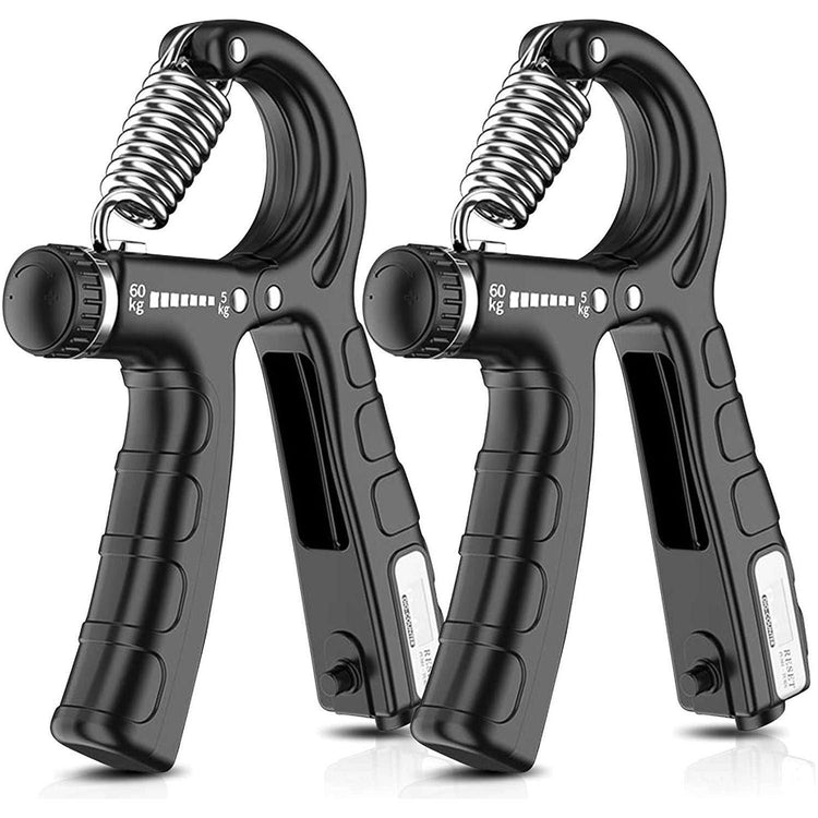 2 Pack Adjustable Hand Grip Strengthener for Hand Grip Strength and Wrist Rehabilitation (Resistance 5-60 kg) - Magdasmall