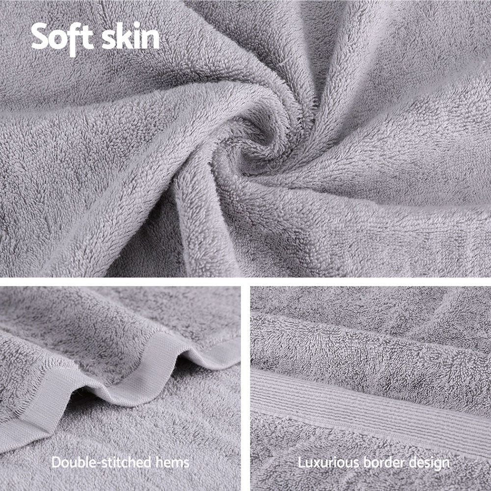 2 Pack Bath Sheets Set Cotton Extra Large Towel Grey - Magdasmall