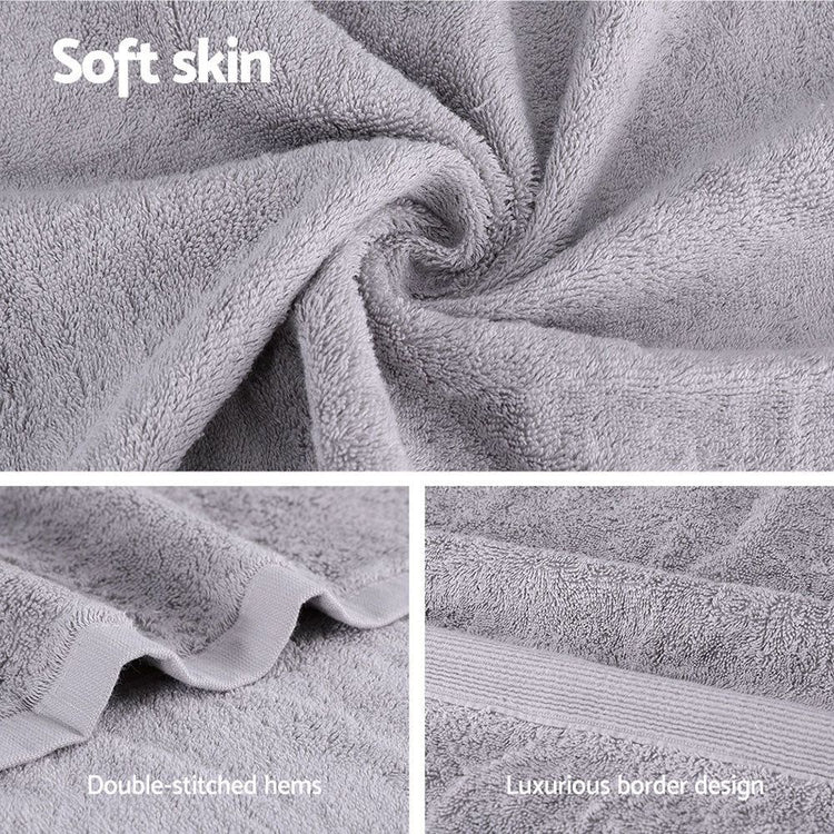 2 Pack Bath Sheets Set Cotton Extra Large Towel Grey - Magdasmall