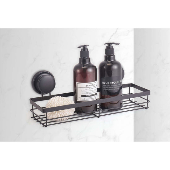 2 Pack Rectangular Corner Shower Caddy Shelf Basket Rack with Premium Vacuum Suction Cup No-Drilling for Bathroom and Kitchen - Magdasmall