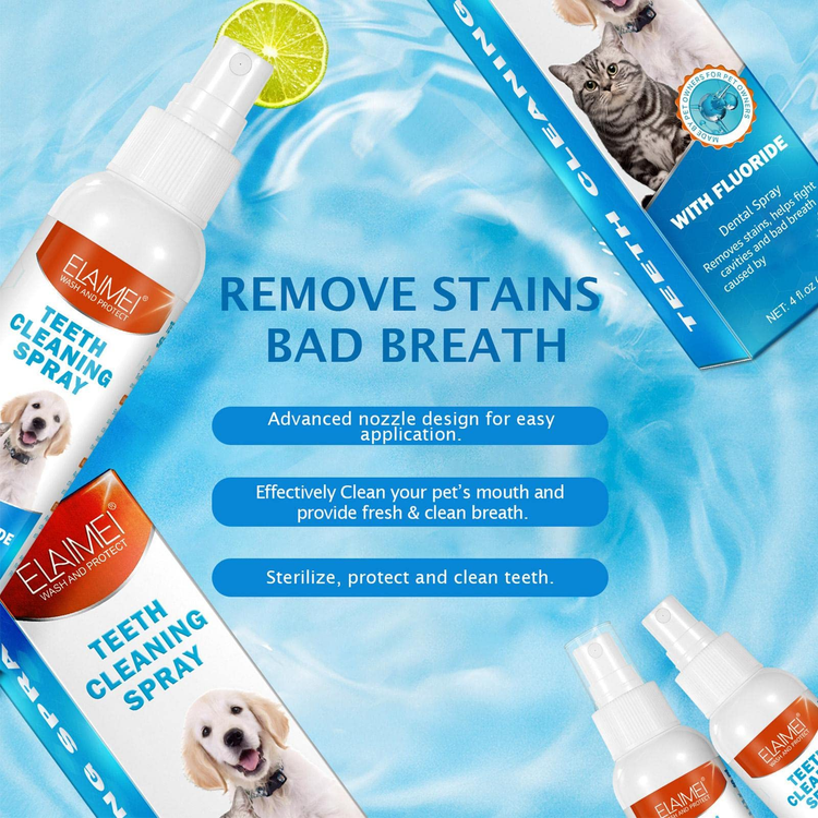 2 Pcs Pet Oral Breath Freshener Spray | Eliminates Bad Breath | Dental Care for Dogs & Cats - Magdasmall