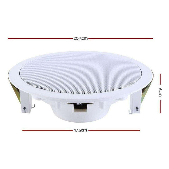 2 x 6" In Ceiling Speakers Home 80W Speaker Theatre Stereo Outdoor Multi Room - Magdasmall