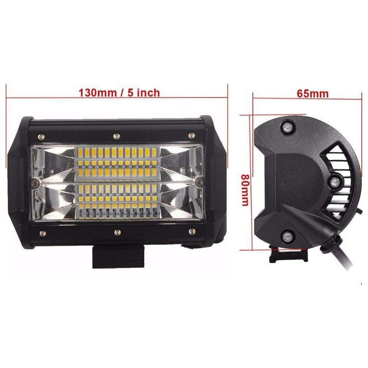 2x 5inch Flood LED Light Bar Offroad Boat Work Driving Fog Lamp Truck Scene 4x4 - Magdasmall