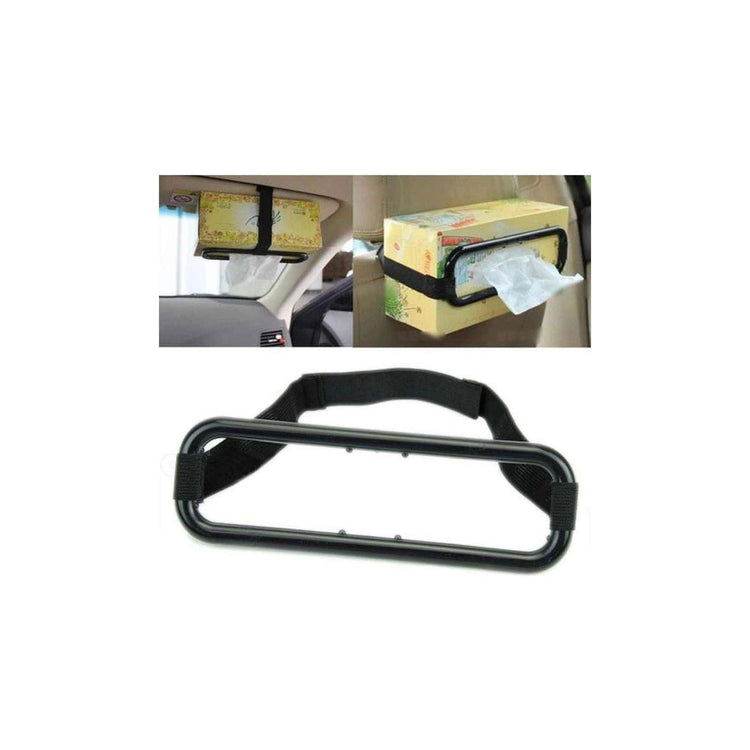 2x Car Tissue Box Holder - Plastic and Elastic Napkin Hanging Organiser Device - Magdasmall