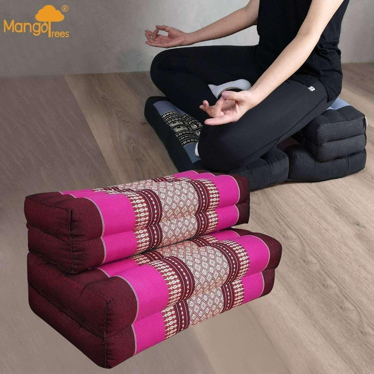 3-Fold Zafu Meditation Cushion Set Pink - Magdasmall