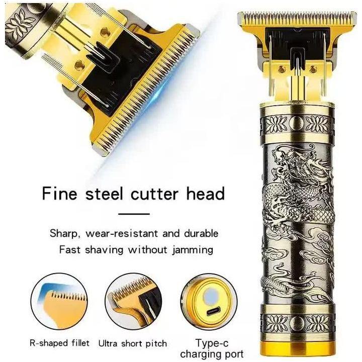 3-in-1 Professional Hair Clipper Set - Rechargeable Beard Trimmer, Nose Hair Trimmer, and Electric Shaver with USB Cable, Cleaning Brush, and Attachments - Magdasmall