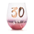 30th Birthday Blush Stemless Glass - Magdasmall