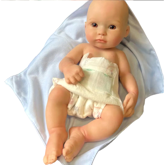 35cm Reborn Baby Dolls Full Silicone Baby Doll-Drink-Wet System-Painted-Handmade - Magdasmall