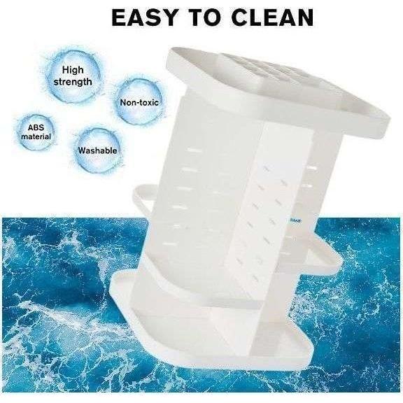 360 Rotating Large Capacity Makeup Organizer for Bedroom and Bathroom (White) - Magdasmall