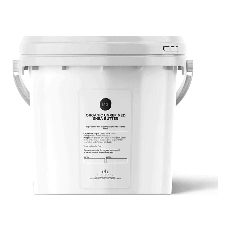 3Kg Organic Unrefined Shea Butter Tub - Raw Pure African Karite Chunks For Skin - Magdasmall