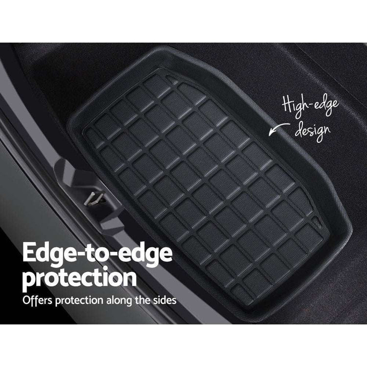 3PCS Car Rear Front Cargo Trunk Toolbox Luggage Rubber Mats for Tesla Model 3 2021-2022 - Magdasmall