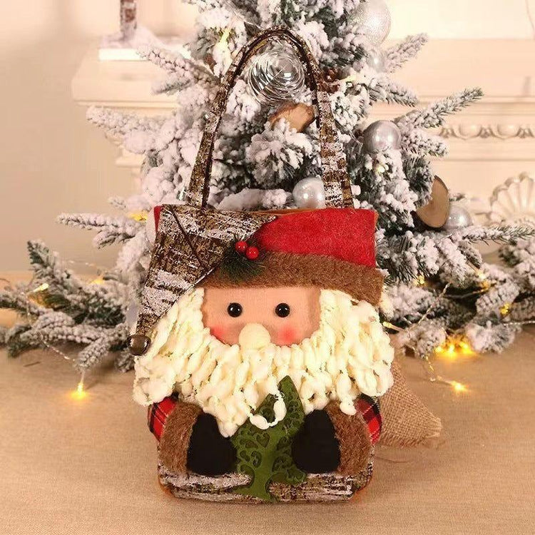 3 PCS Christmas Gift Bags - Santa, Snowman, and Reindeer Design for Holiday Treats and Presents - Magdasmall