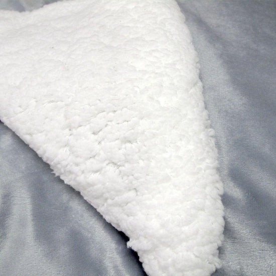 3 Piece Ultra-soft Micro Mink Comforter Set Queen with Sherpa Reverse Navy Blue - Magdasmall