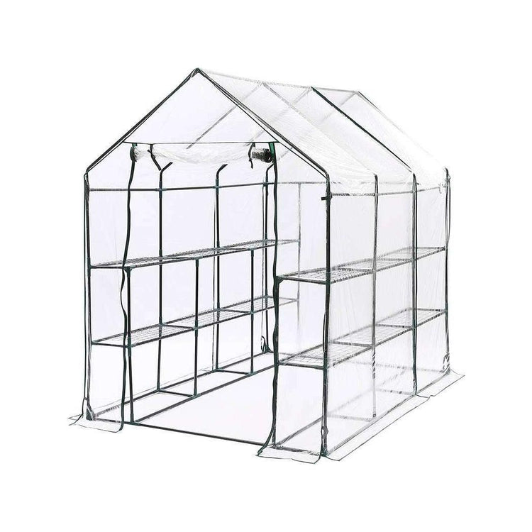 3 Tier Walk In Greenhouse Garden Shed PVC Cover Film Tunnel Green House Plant - Magdasmall