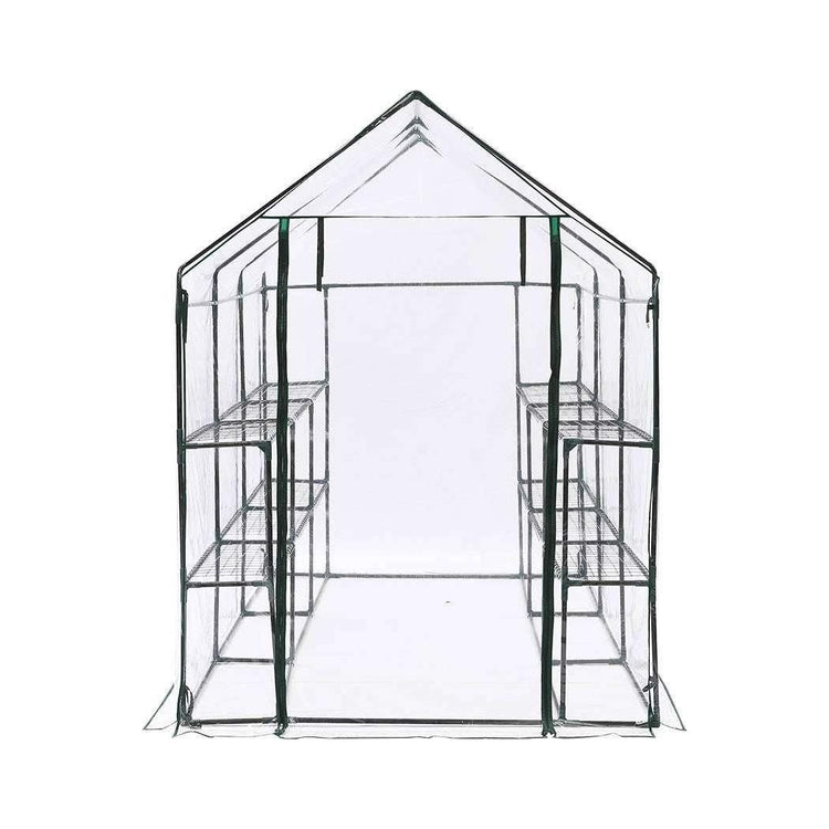 3 Tier Walk In Greenhouse Garden Shed PVC Cover Film Tunnel Green House Plant - Magdasmall