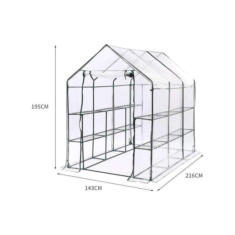 3 Tier Walk In Greenhouse Garden Shed PVC Cover Film Tunnel Green House Plant - Magdasmall