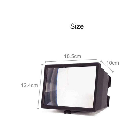 3D Mobile Phone Screen Magnifier 12&quot; HD Video Amplifier for Smartphone Stand