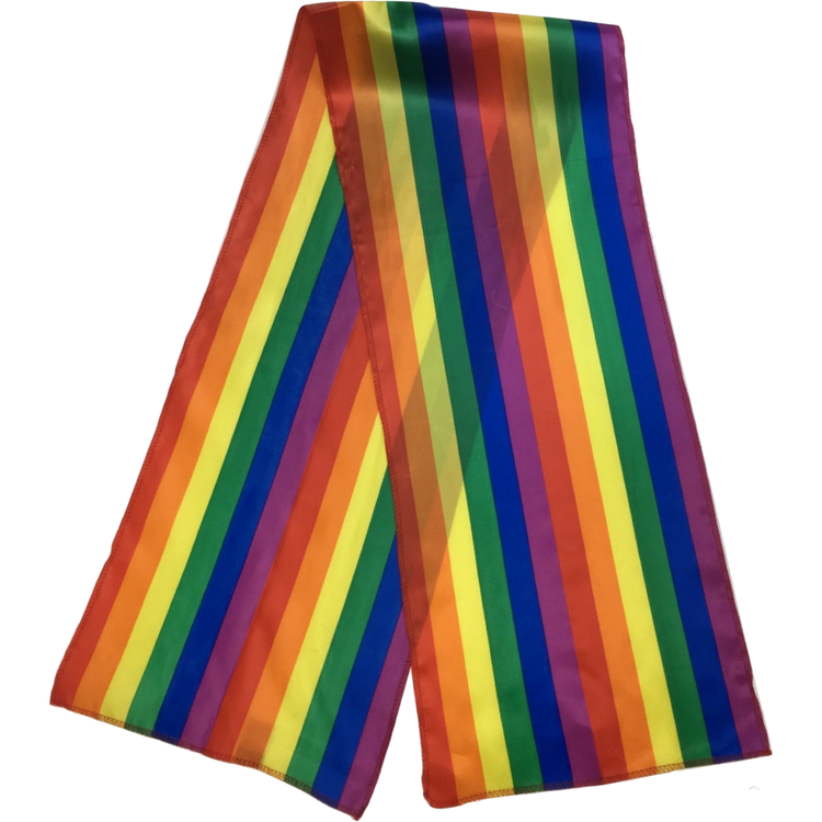 3pcs Set LGBT Rainbow Stripe Tie + Scarf + Wristbands Gay Pride Lesbian Party - Magdasmall