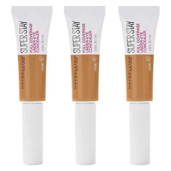 3x Maybelline New York SuperStay 24hr Longwear Liquid Concealer, Caramel 40 - 6ml - Magdasmall