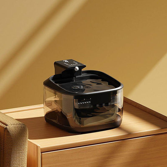 4.5L Smart Pet Water Fountain with Digital Display and Charging Cable – Black Design - Magdasmall