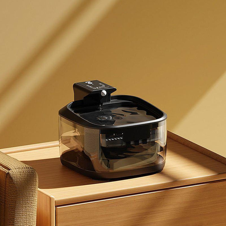 4.5L Smart Pet Water Fountain with Digital Display and Charging Cable – Black Design - Magdasmall