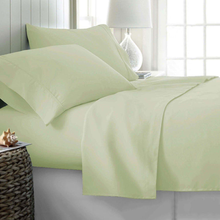 400TC Cotton Sateen Sheet Set Queen - Ivory (with a Hint of Green) - Magdasmall