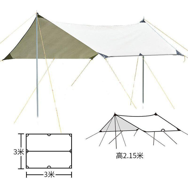 400*300 cm Naturehike Cloud Up 2-3 Person Backpacking Tent Tarp - Waterproof, UV Protection, Sunshade Canopy Shelter for Camping, Hiking, Picnic - Magdasmall