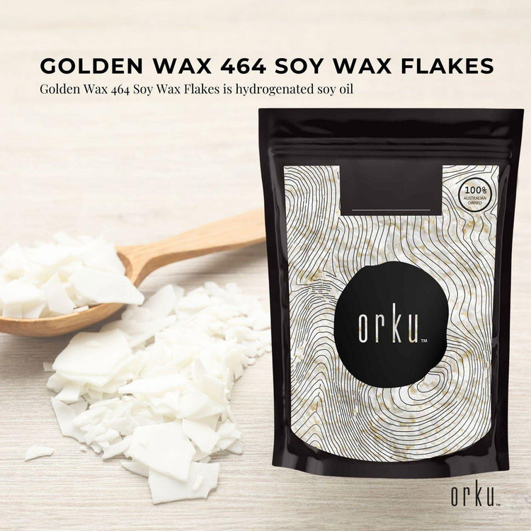 400g Golden 464 Soy Wax Flakes - 100% Pure Natural DIY Candle Melts Chips - Magdasmall
