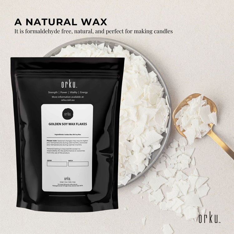 400g Golden 464 Soy Wax Flakes - 100% Pure Natural DIY Candle Melts Chips - Magdasmall