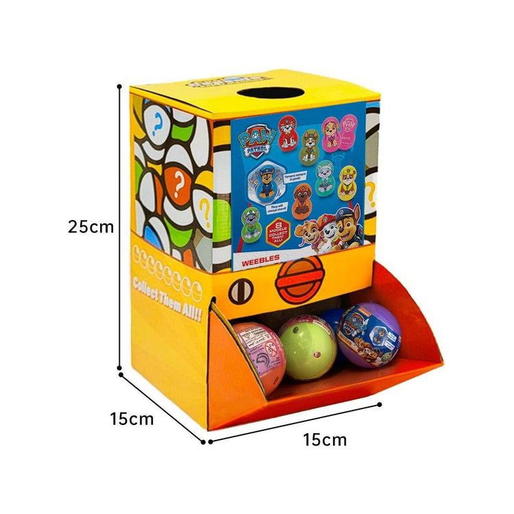 40X Paw Patrol Weebles Dog Toy Capsules 50mm Collectible Gacha in Display Box - Magdasmall