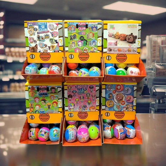 40X Puppy Club Farm Animal Toy Capsules 50mm Collectible Gacha in Display Box - Magdasmall