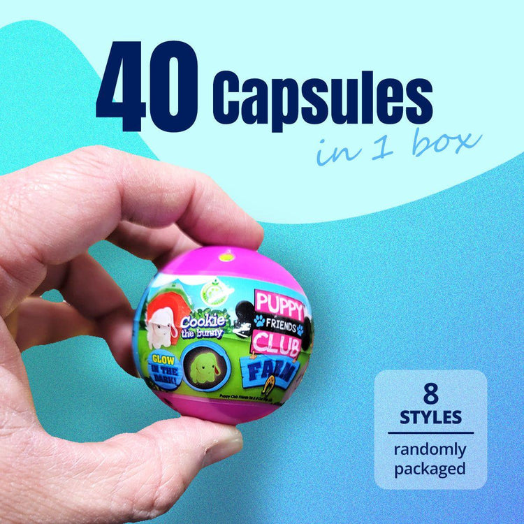 40X Puppy Club Farm Animal Toy Capsules 50mm Collectible Gacha in Display Box - Magdasmall