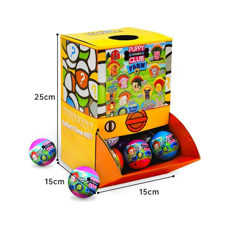 40X Puppy Club Farm Animal Toy Capsules 50mm Collectible Gacha in Display Box - Magdasmall