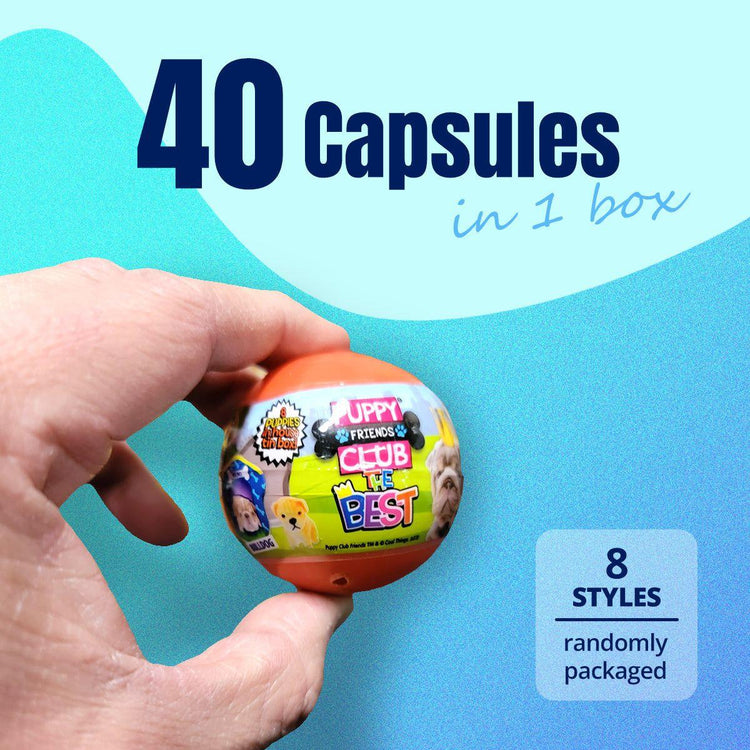 40X Puppy Club The Best Home Toy Capsules 50mm Collectible Gacha in Display Box - Magdasmall