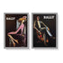 40cmx60cm Bally Man & Woman 2 Sets Black Frame Canvas Wall Art - Magdasmall