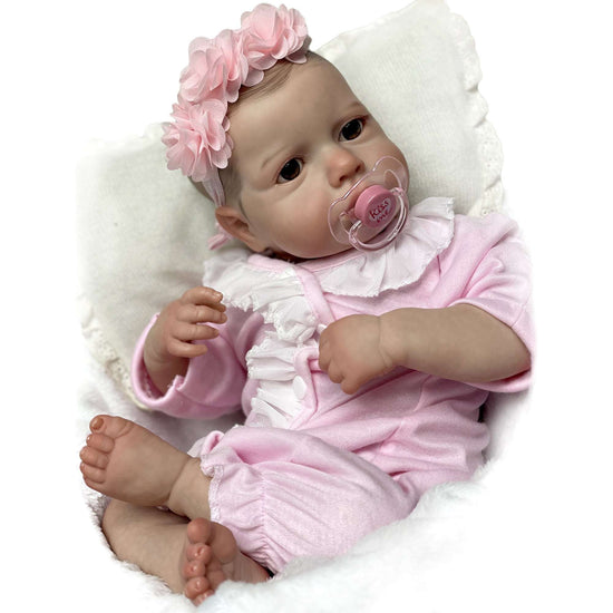 48cm Painted Hair Baby Silicone Vinyl Reborn Dolls Handmade Newborn