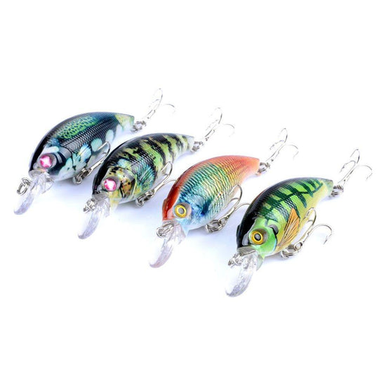 4x 7.5cm Popper Crank Bait Fishing Lure Lures Surface Tackle Saltwater - Magdasmall