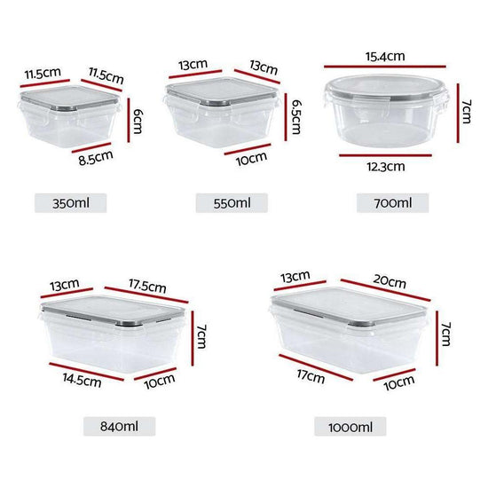5-star chef 16PCS Airtight Food Storage Container - Magdasmall