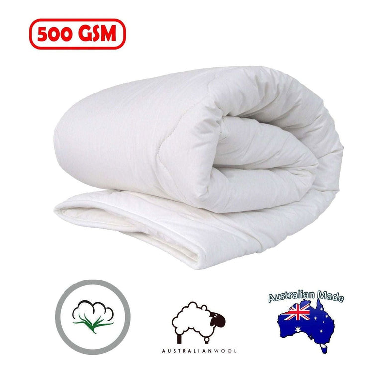 500GSM Australian Wool Quilt Cot Size - Magdasmall