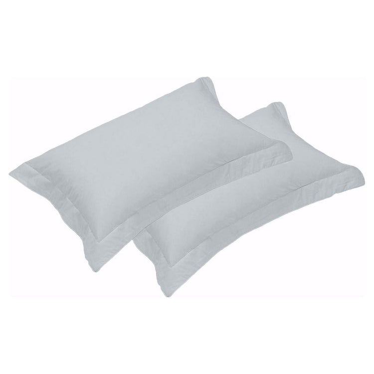 500TC Pair of Egyptian Cotton Tailored Standard Pillowcases Silver - Magdasmall