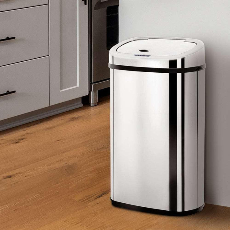 50L Stainless Steel Motion Sensor Rubbish Bin - Magdasmall