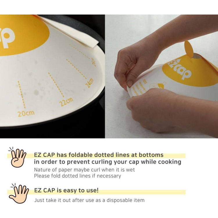 50X Paper Lid for Frypan Disposable Cooking Pan Cap Oli Splash Protection - Magdasmall